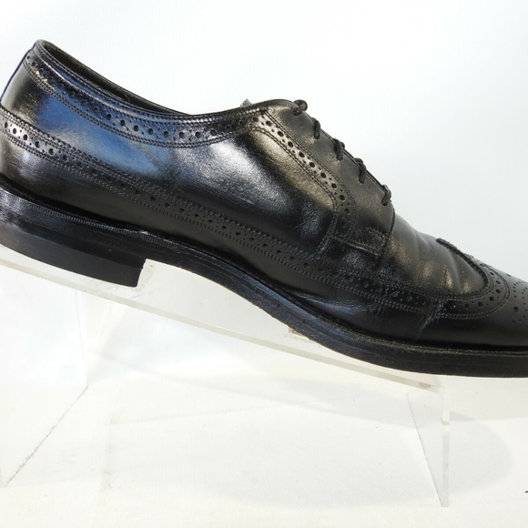 Florsheim Size 10.5 B Black Wingtip Oxford C3A A13